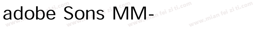 adobe Sons MM字体转换
